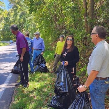 Rotary Members During Spring 2023 Adopt A Stree Cleanup